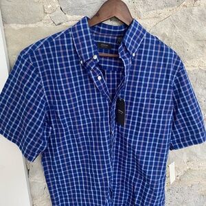 Arrow Blue and White Plaid Men's Shirt